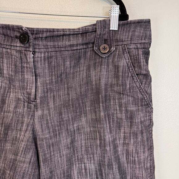 Sandro Bermuda Shorts Womens 16 Gray High Rise Summer Casual Stretch Flat Front - Picture 4 of 8